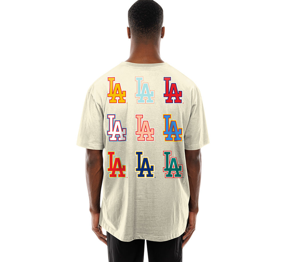 New Era - MLB Lifestyle Graphic Tee - Los Angeles Dodgers - Chrome - Headz Up 