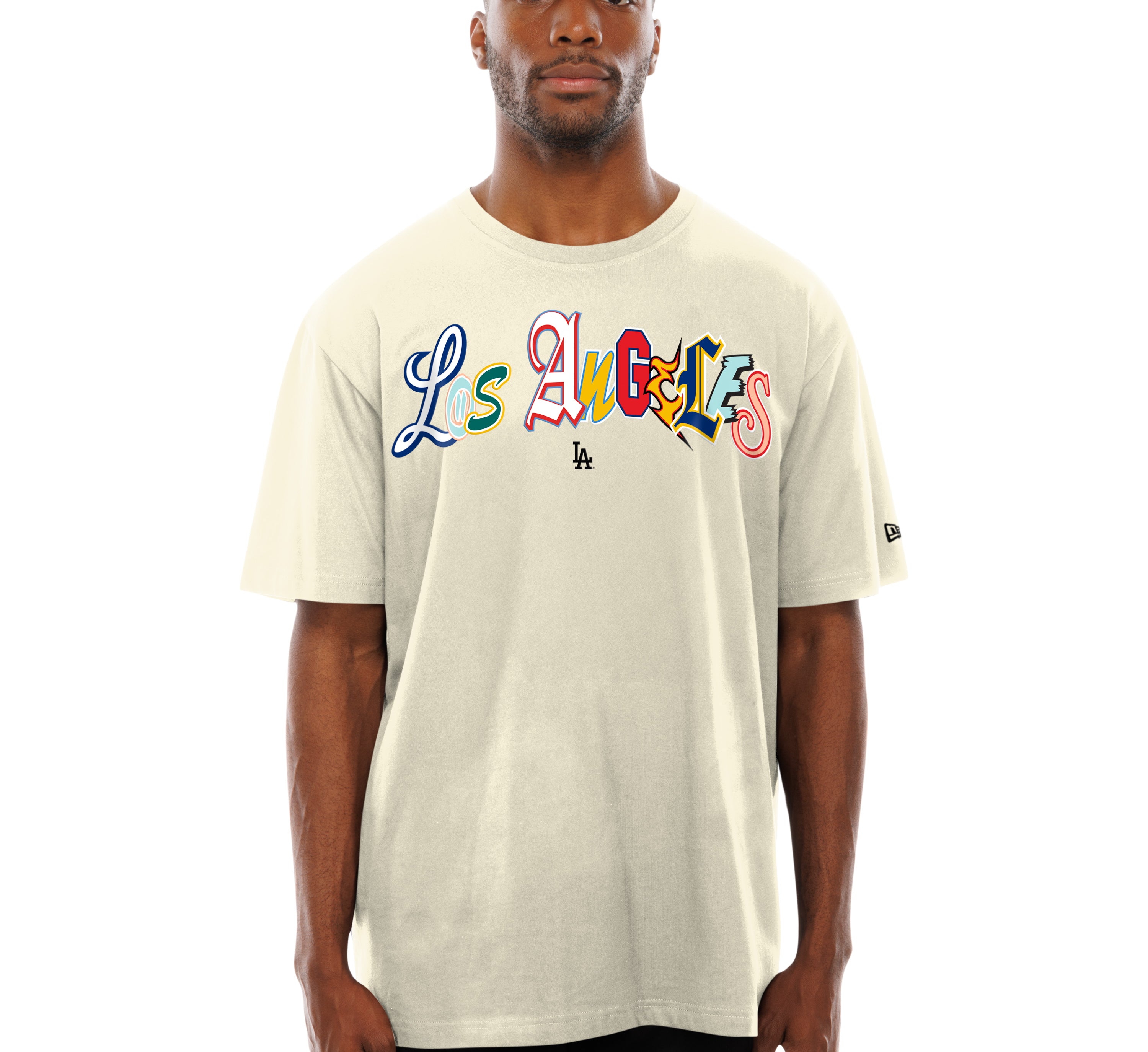 New Era - MLB Lifestyle Graphic Tee - Los Angeles Dodgers - Chrome - Headz Up 