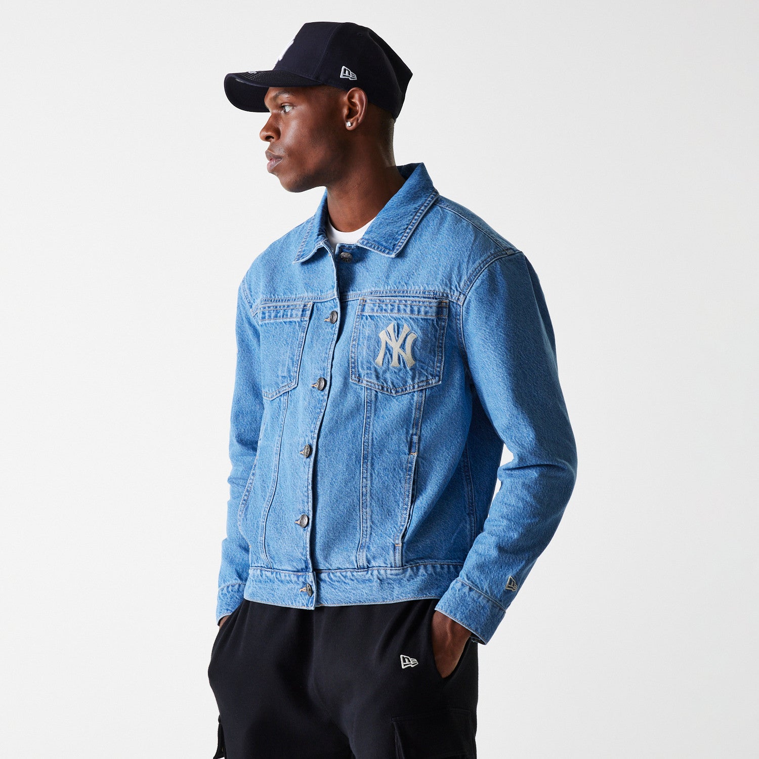 New Era - MLB DENIM JACKET - New York Yankees - DK Blue - Headz Up 