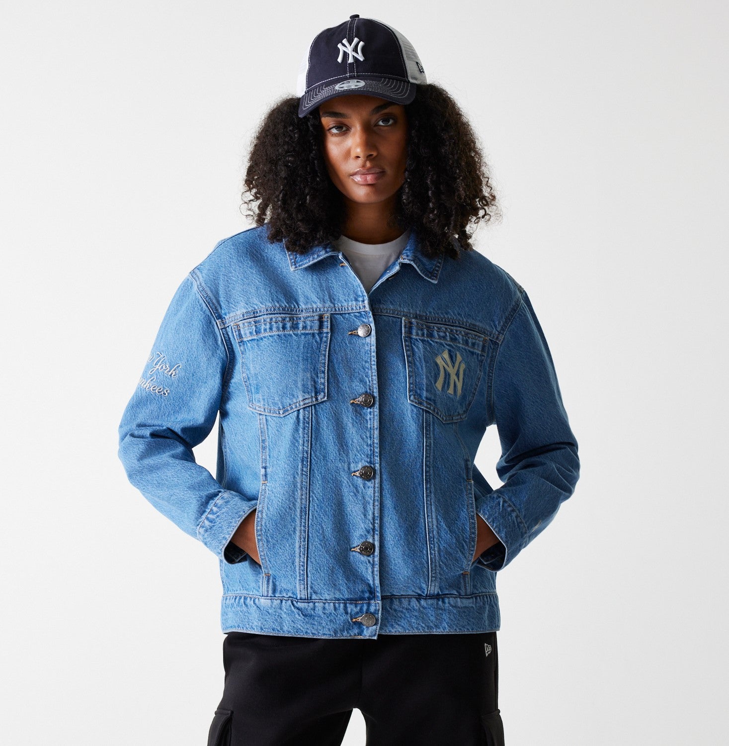 New Era - MLB DENIM JACKET - New York Yankees - DK Blue - Headz Up 