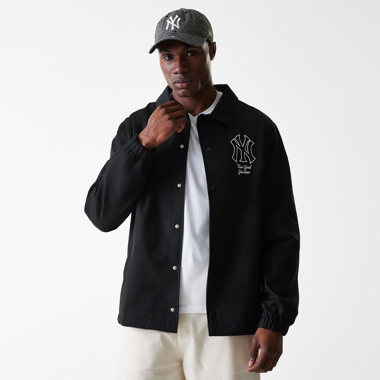 New Era - MLB TWILL COACHES JACKET - New York Yankees - Black - Headz Up 