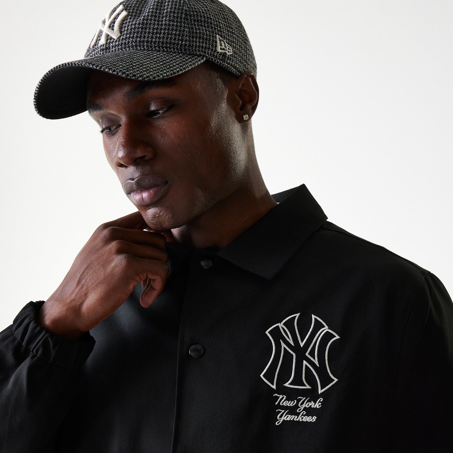 New Era - MLB TWILL COACHES JACKET - New York Yankees - Black - Headz Up 