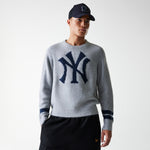New Era - MLB KNIT SWEATER - New York Yankees - Grey Med - Headz Up 