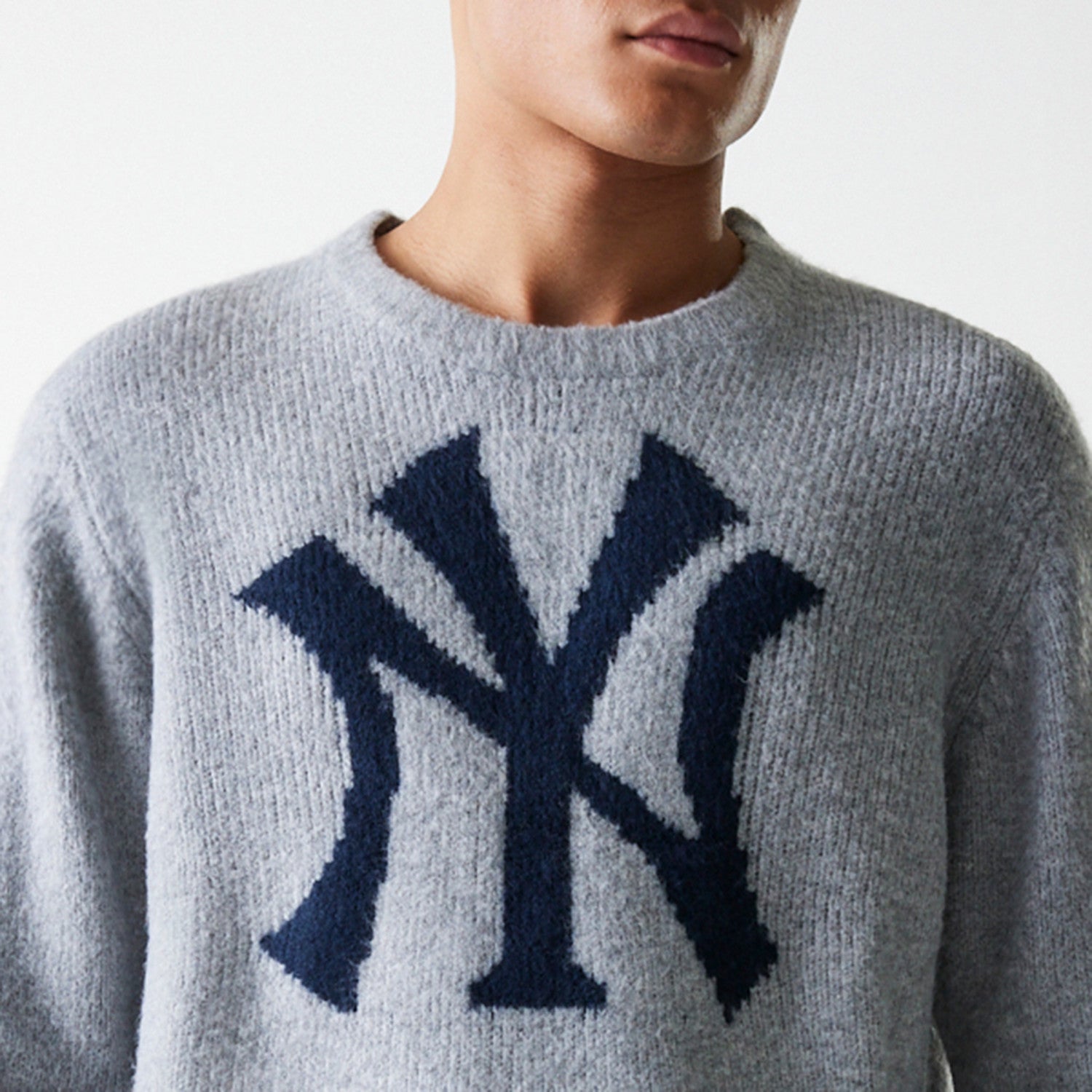 New Era - MLB KNIT SWEATER - New York Yankees - Grey Med - Headz Up 