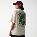 New Era - MLB Baseball Graphic OS Tee - Los Angeles Dodgers - Light beige - Headz Up 