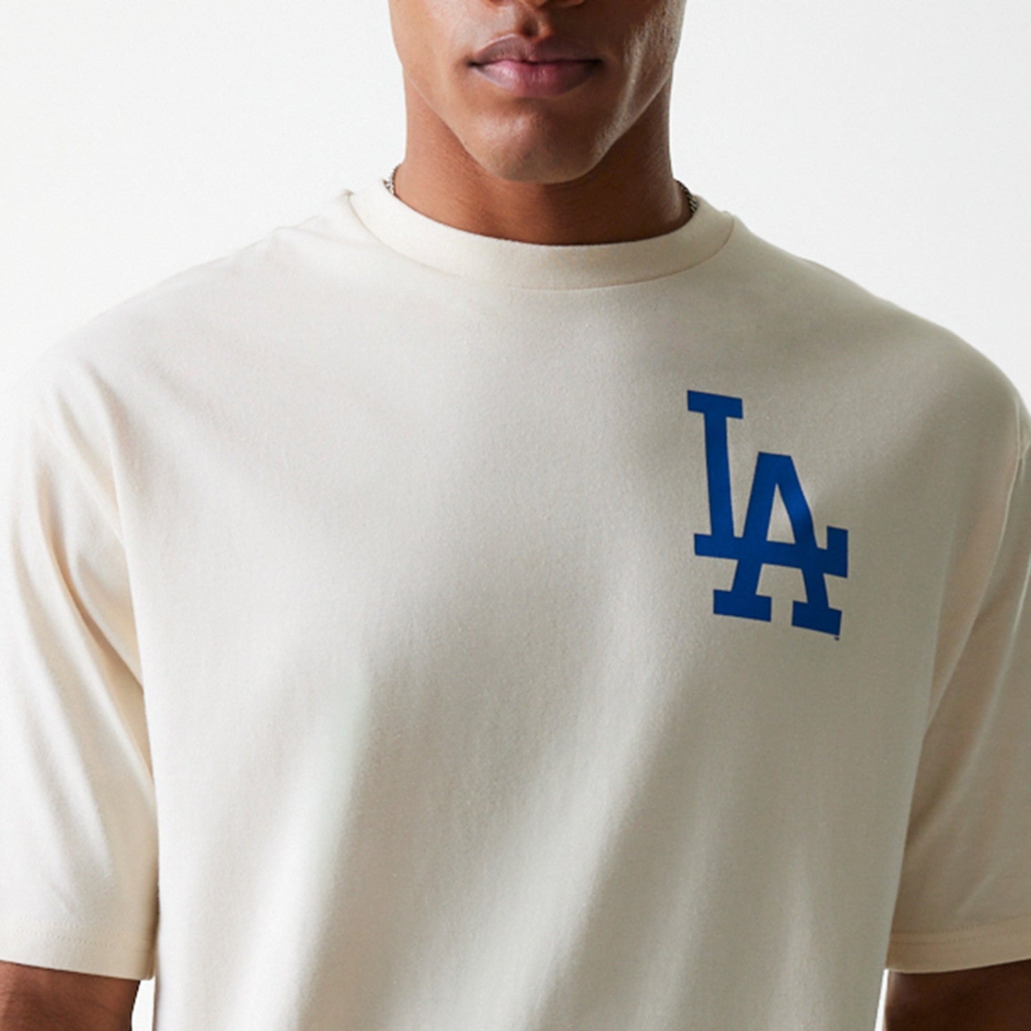 New Era - MLB Baseball Graphic OS Tee - Los Angeles Dodgers - Light beige - Headz Up 