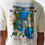 New Era - MLB Baseball Graphic OS Tee - Los Angeles Dodgers - Light beige - Headz Up 