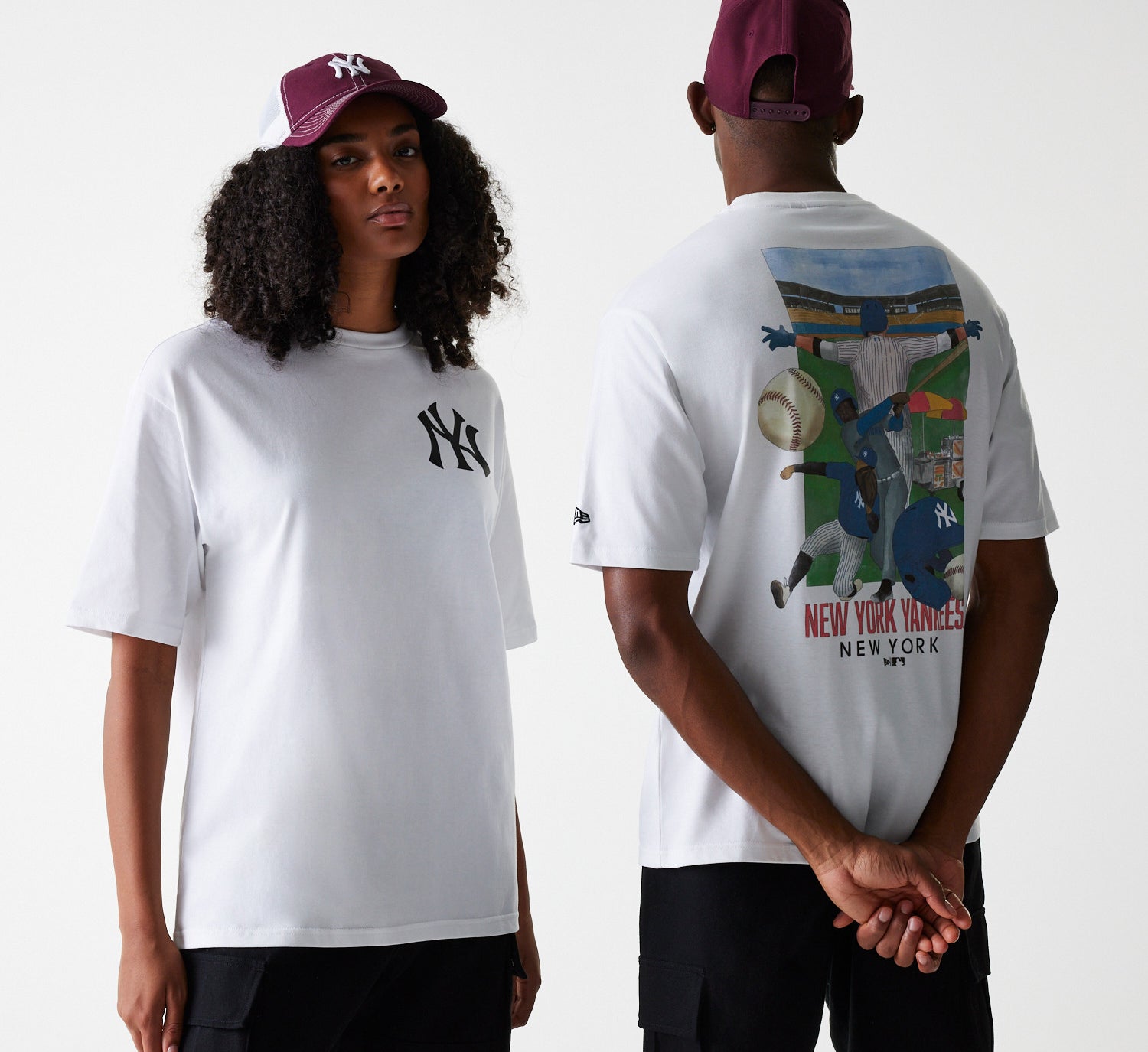 New Era - MLB BASEBALL GRPHC OS TEE - New York Yankees - White - Headz Up 