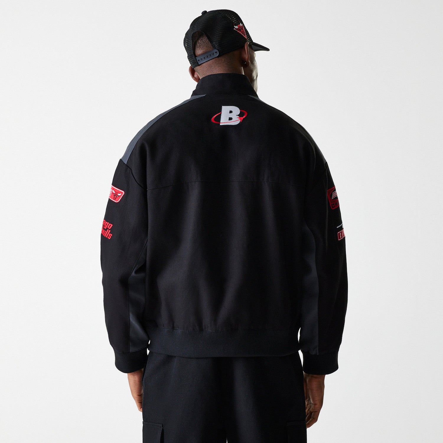 New Era - NBA MOTORSPORT Jacket - Chicago Bulls - Black - Headz Up 