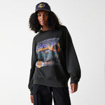 New Era - NBA WASHED GRPHC OS CREW - Los Angeles Lakers - Grey - Headz Up 