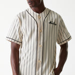 New Era - NE PINSTRIPE JERSEY TEE - Light Beige - Headz Up 