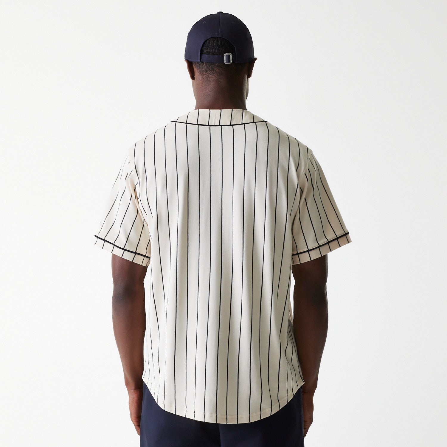 New Era - NE PINSTRIPE JERSEY TEE - Light Beige - Headz Up 