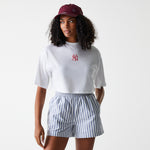 New Era - WMNS MLB STRIPE SHORT - New York Yankees - Blue - Headz Up 