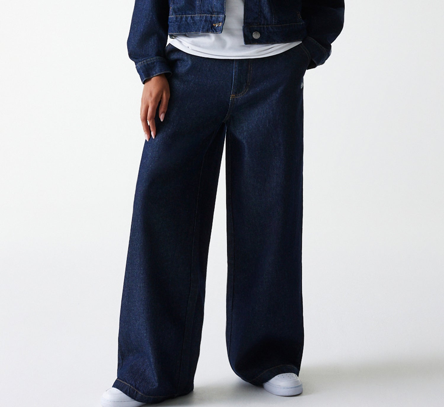 New Era - WMNS MLB WIDE LEG DENIM PANT - NEW YORK YANKEES - DK Blue - Headz Up 