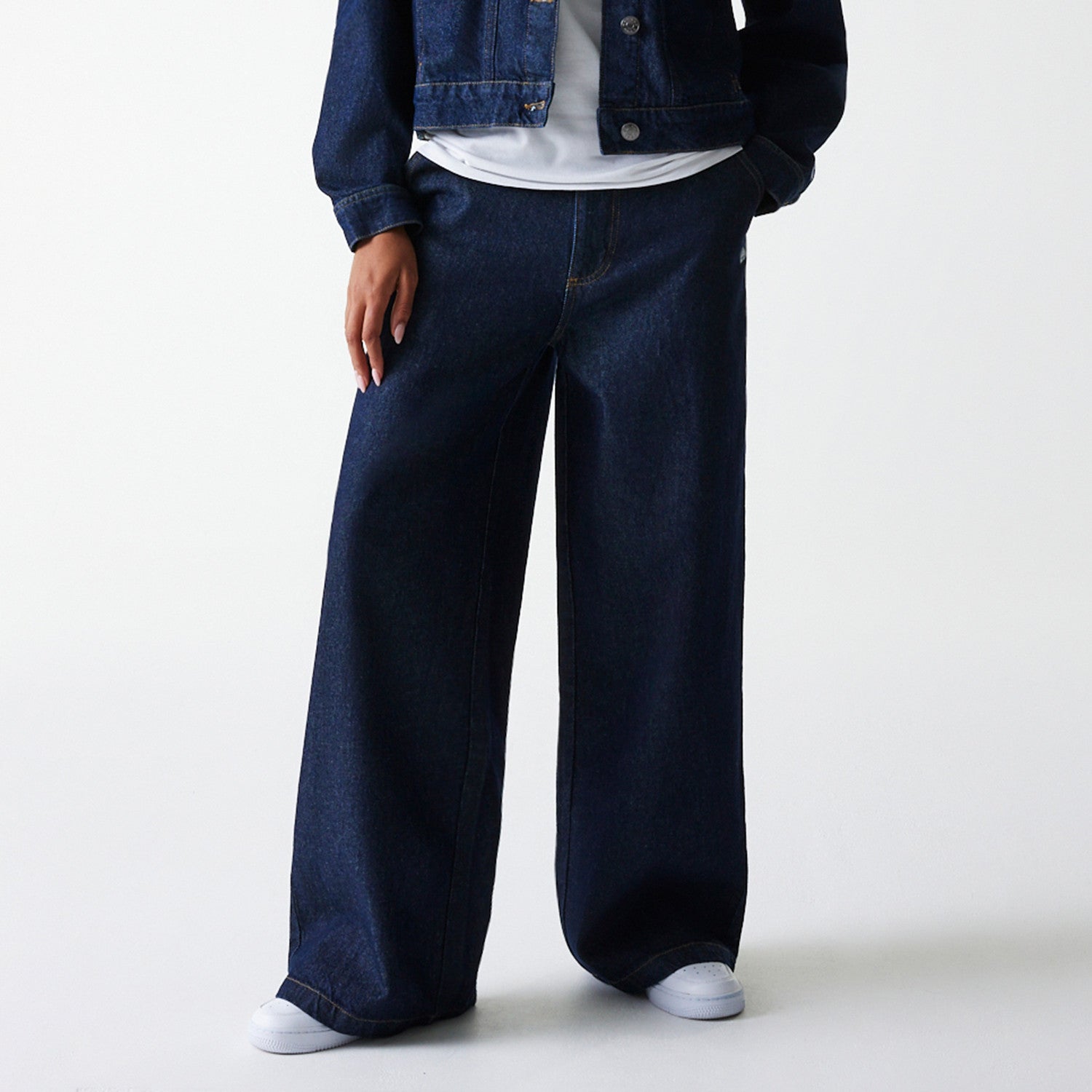 New Era - WMNS MLB WIDE LEG DENIM PANT - NEW YORK YANKEES - DK Blue - Headz Up 