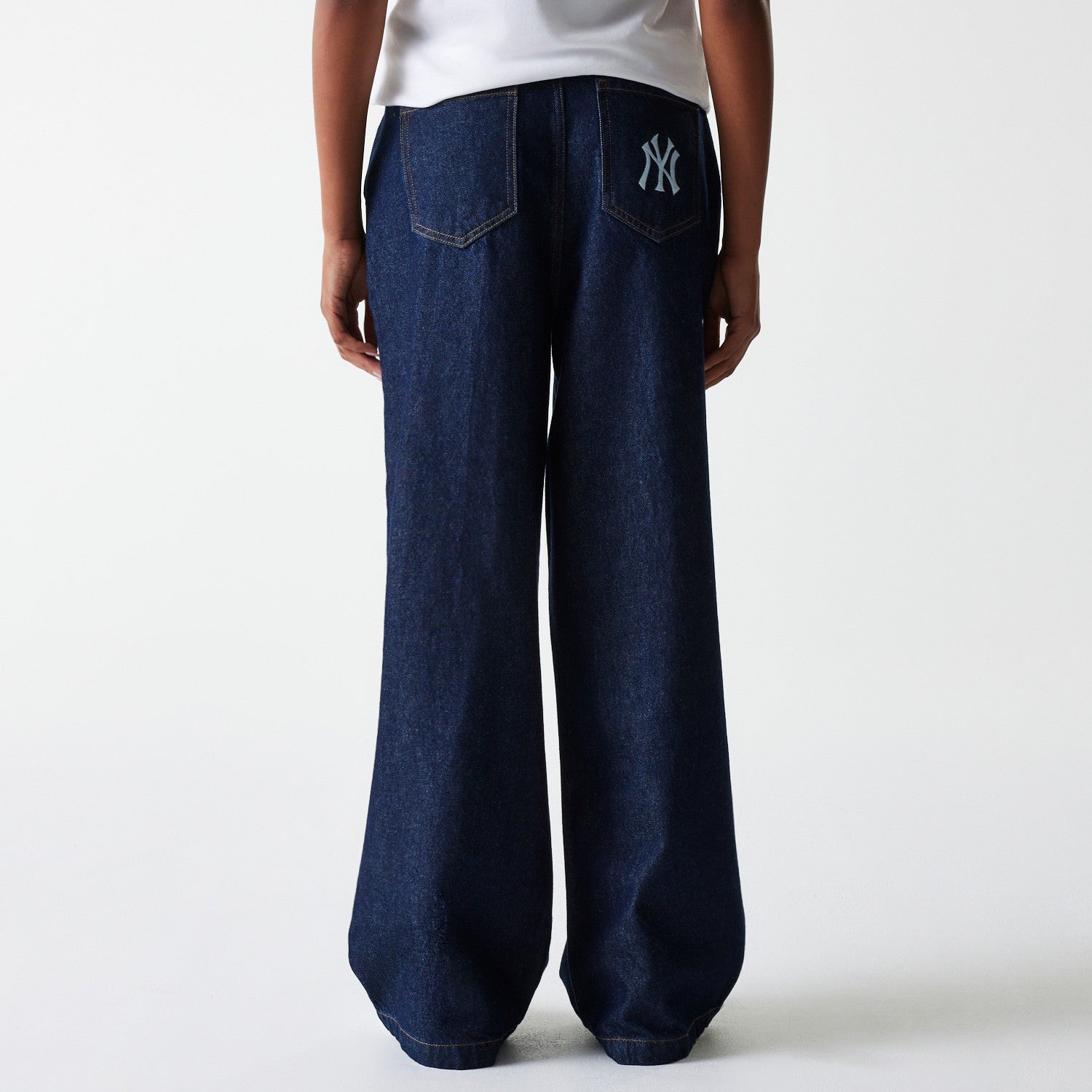 New Era - WMNS MLB WIDE LEG DENIM PANT - NEW YORK YANKEES - DK Blue - Headz Up 