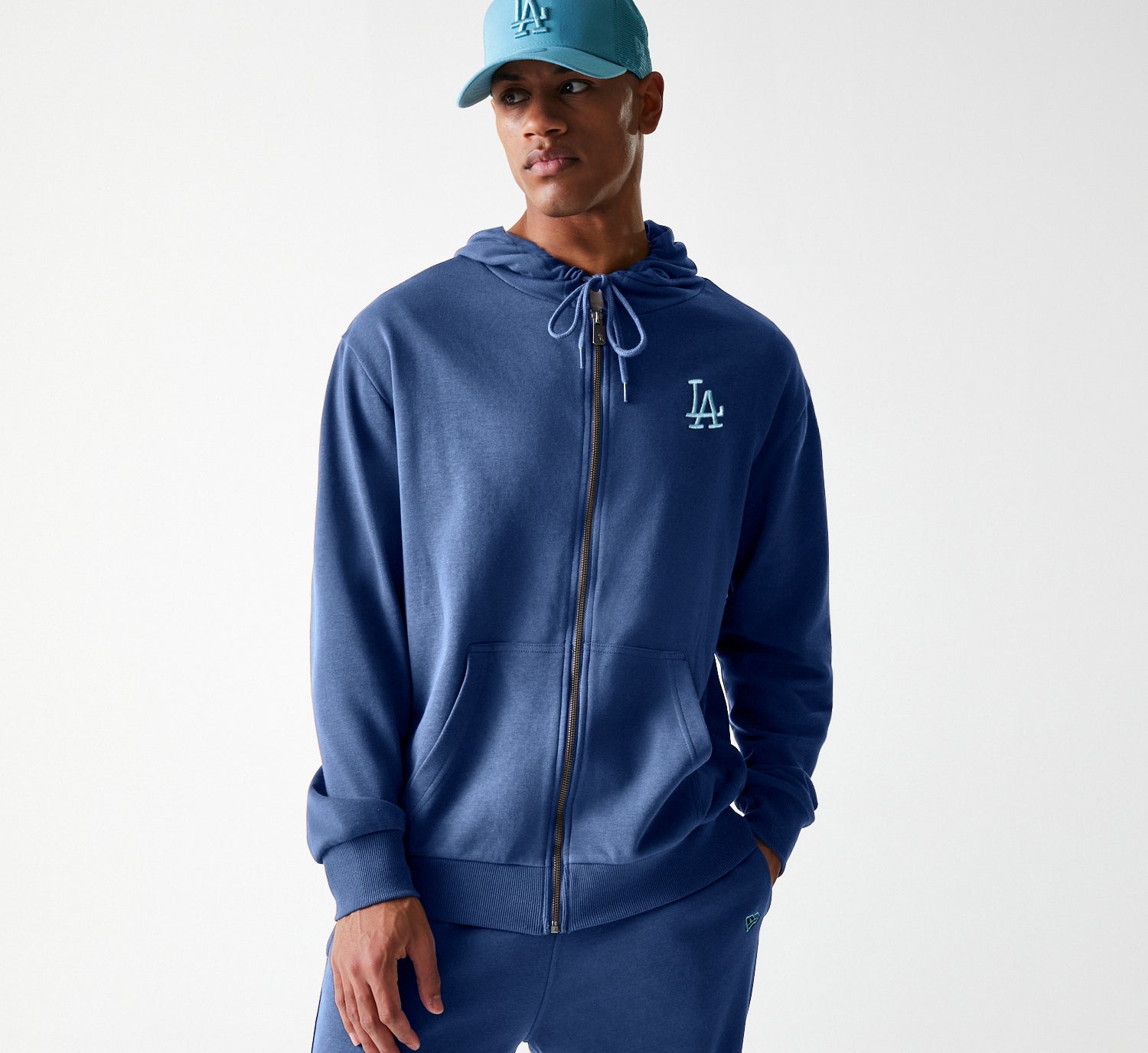 New Era - MLB MIDI LE FZ HOODIE - Los Angeles Dodgers - Blue - Headz Up 