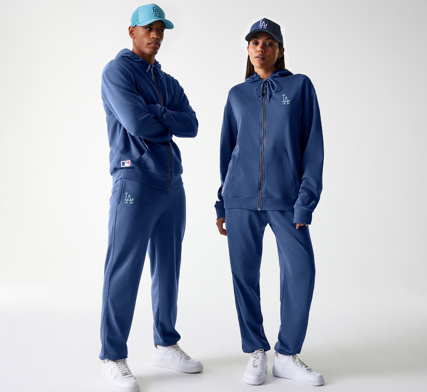 New Era - MLB MIDI LE FZ HOODIE - Los Angeles Dodgers - Blue - Headz Up 