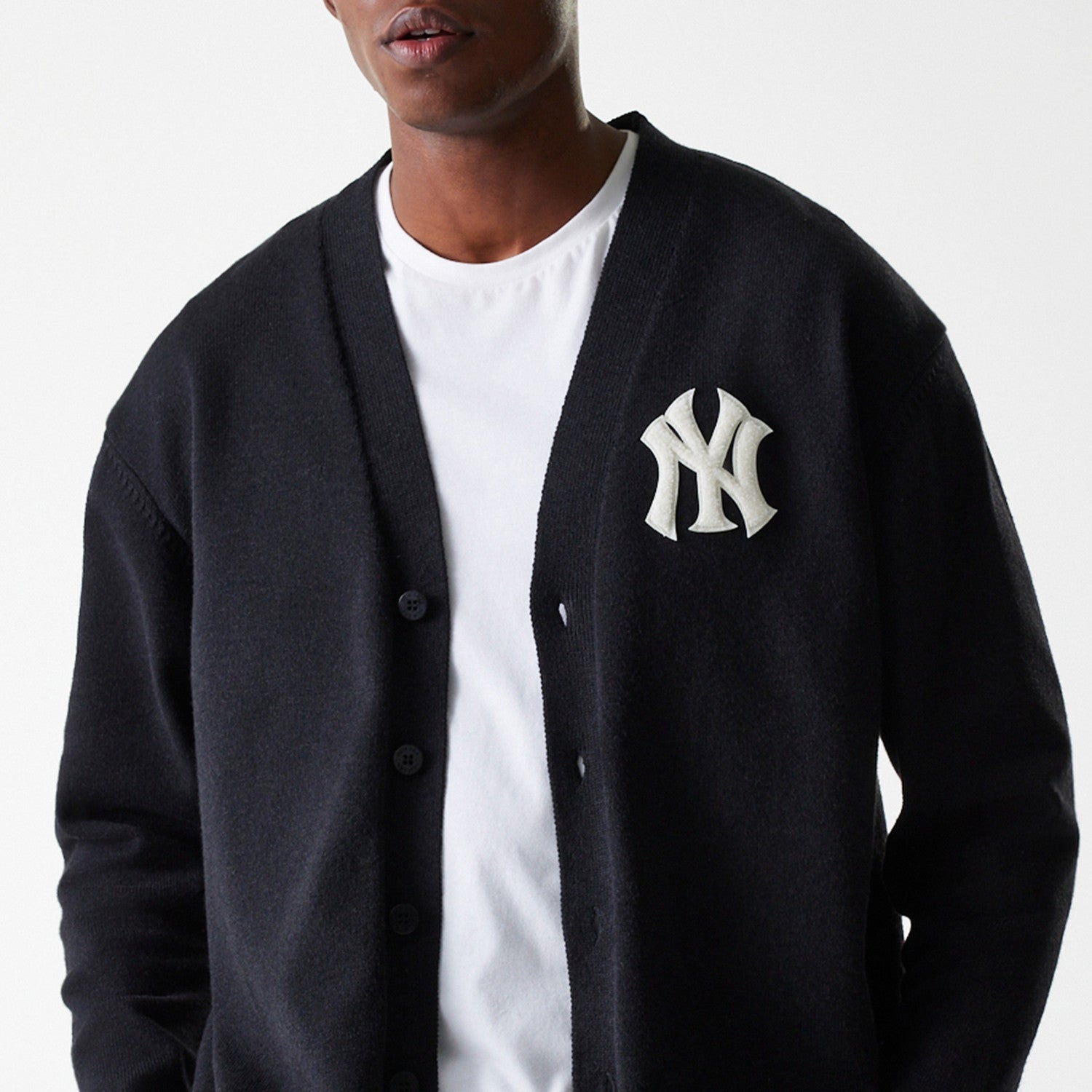 New Era - MLB KNIT CARDIGAN - New York Yankees - Black - Headz Up 