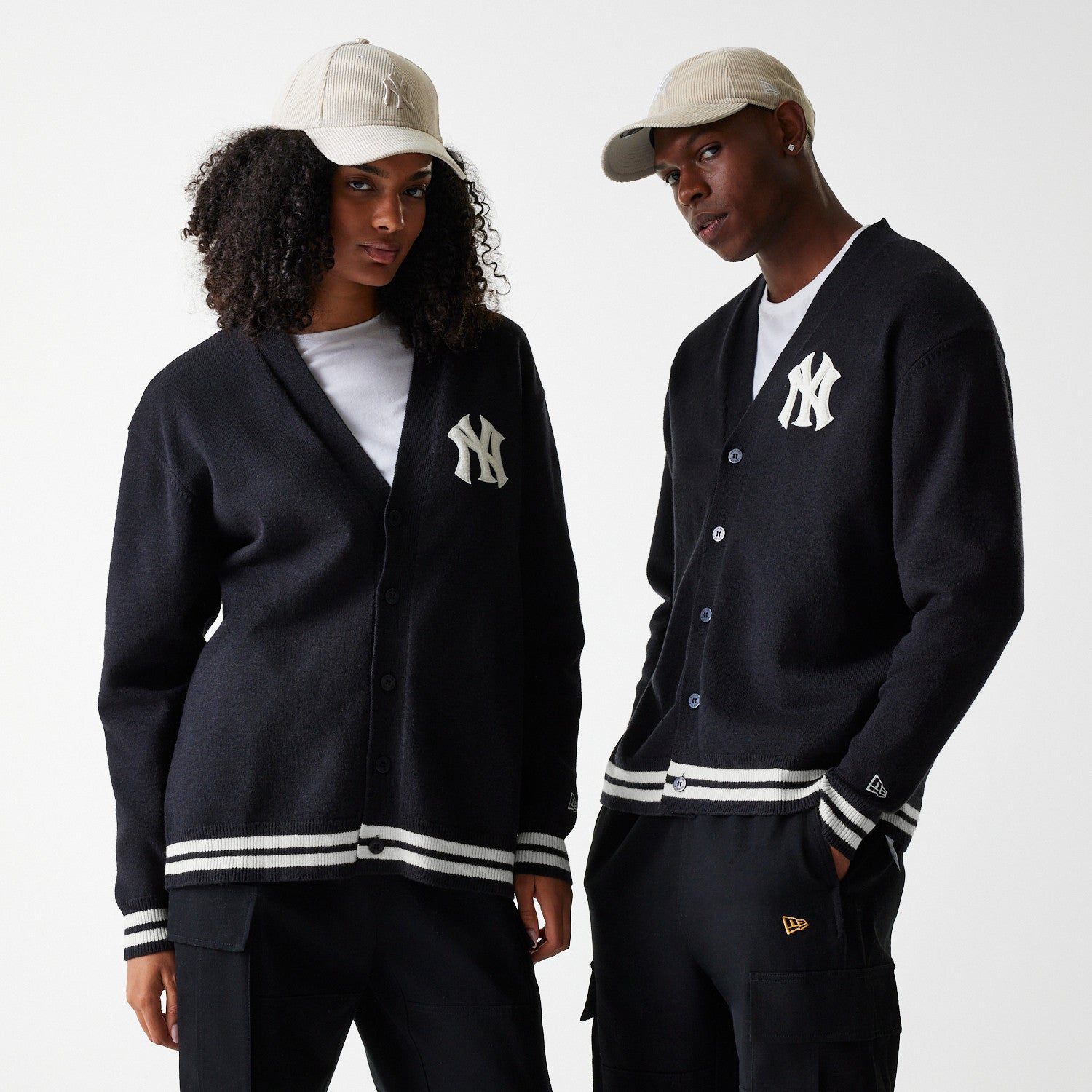 New Era - MLB KNIT CARDIGAN - New York Yankees - Black - Headz Up 
