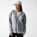 New Era - MLB KNIT CARDIGAN - Los Angeles Dodgers - Grey Med - Headz Up 