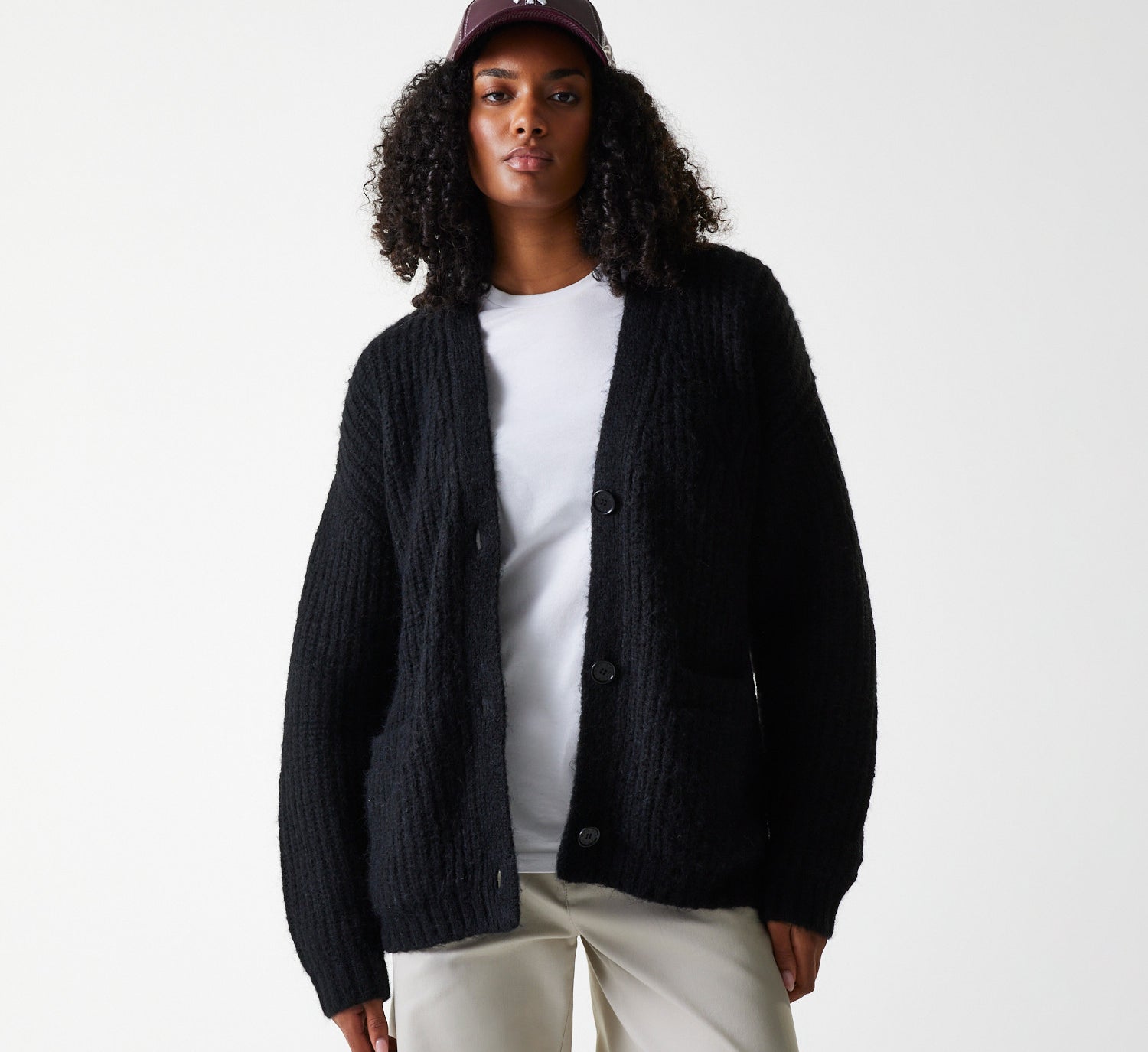 New Era - WMNS MLB KNIT CARDIGAN - New York Yankees - Black - Headz Up 