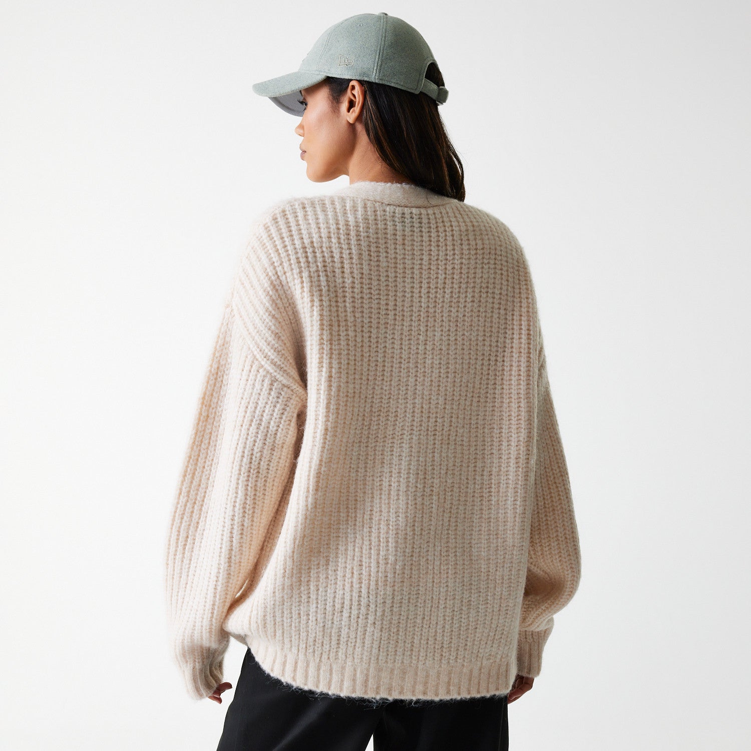 New Era - WMNS MLB KNIT CARDIGAN -	Los Angeles Dodgers - Light Beige - Headz Up 