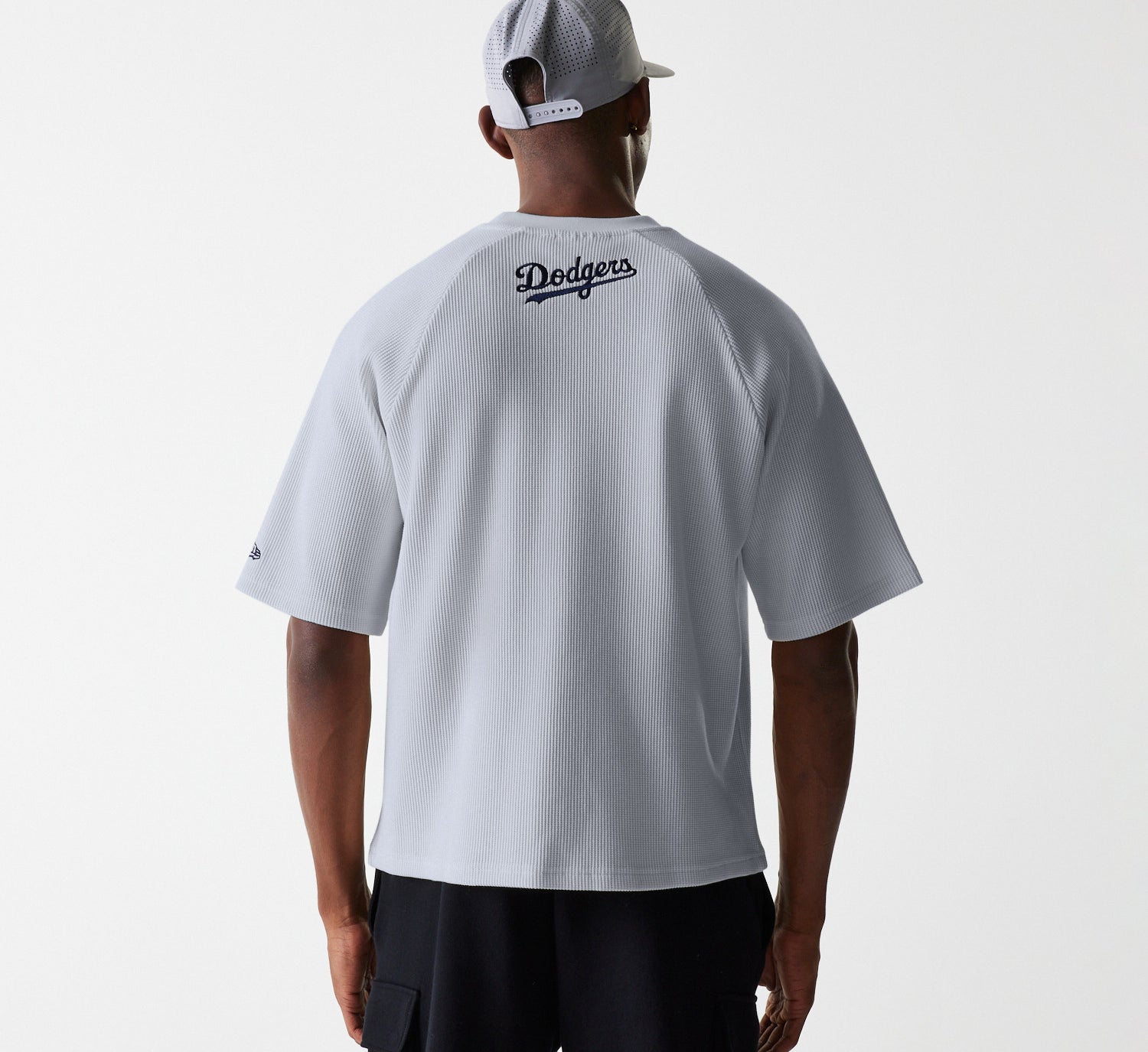 New Era - MLB WAFFLE OS TEE - Los Angeles Dodgers - Grey - Headz Up 