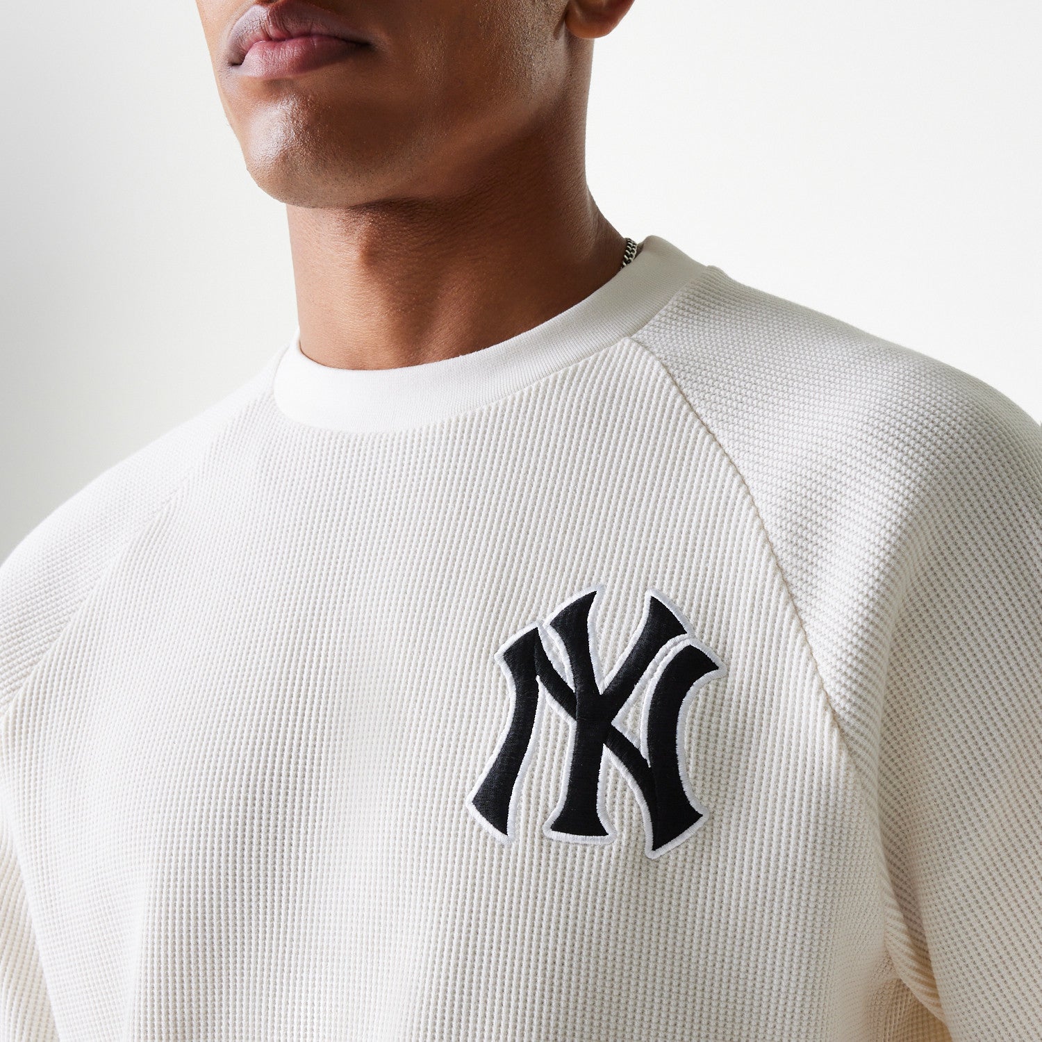 New Era - MLB WAFFLE OS TEE - NEW YORK YANKEES - Open White - Headz Up 