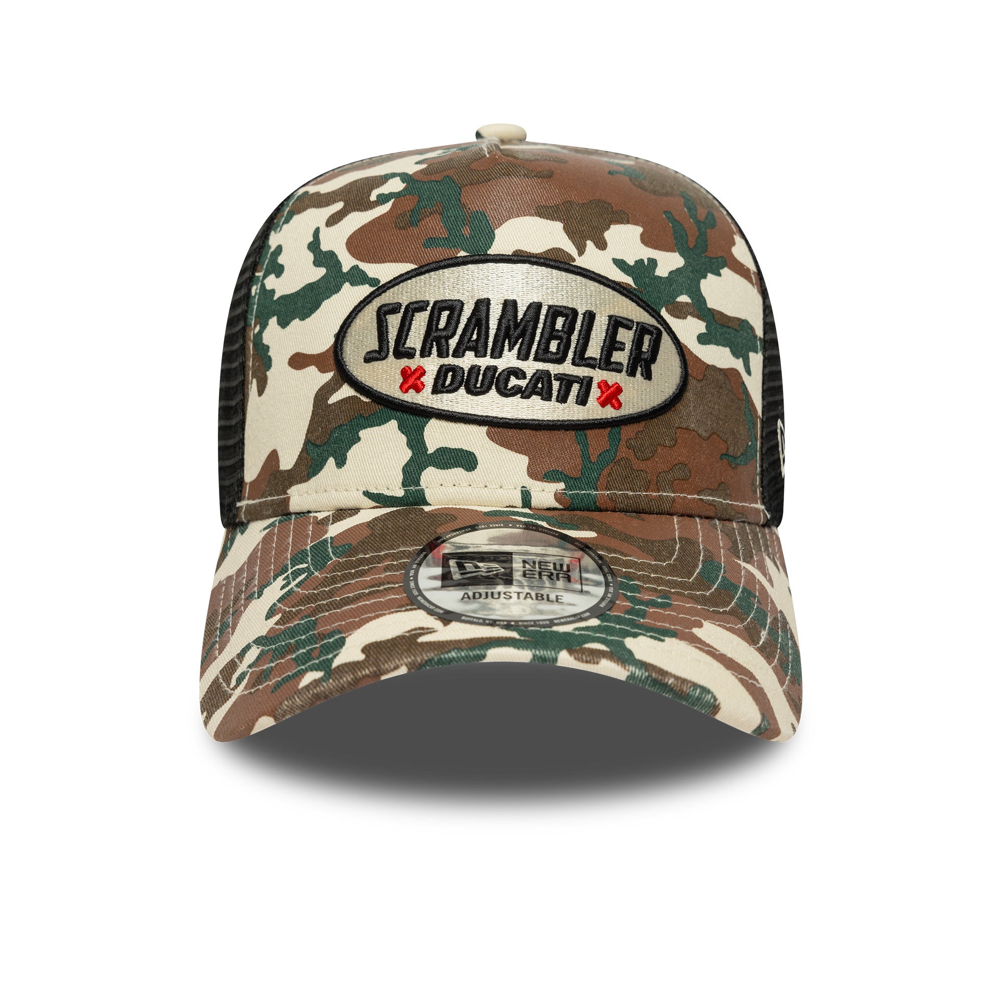 New Era - SCRAMBLER  E-Frame Trucker Cap - Ducati Motor - Chrome Camo - Headz Up 