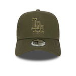 New Era - 9FORTY E-Frame - OUTLINE - Trucker Cap - Los Angeles Dodgers - Olive - Headz Up 