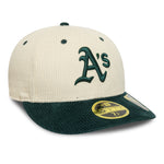 New Era - 59FIFTY Fitted Low Profile - MLB CORD - Oakland Athletics - Chrome/Dark Green - Headz Up 