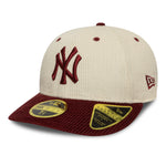 New Era - 59FIFTY Fitted Low Profile - MLB CORD - New York Yankees - Chrome/Maroon - Headz Up 