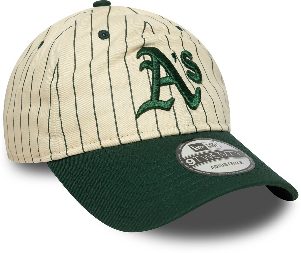 New Era - 9TWENTY - Pinstripe - Oakland Athletics - Off White/Dark Green - Headz Up 