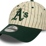 New Era - 9TWENTY - Pinstripe - Oakland Athletics - Off White/Dark Green - Headz Up 