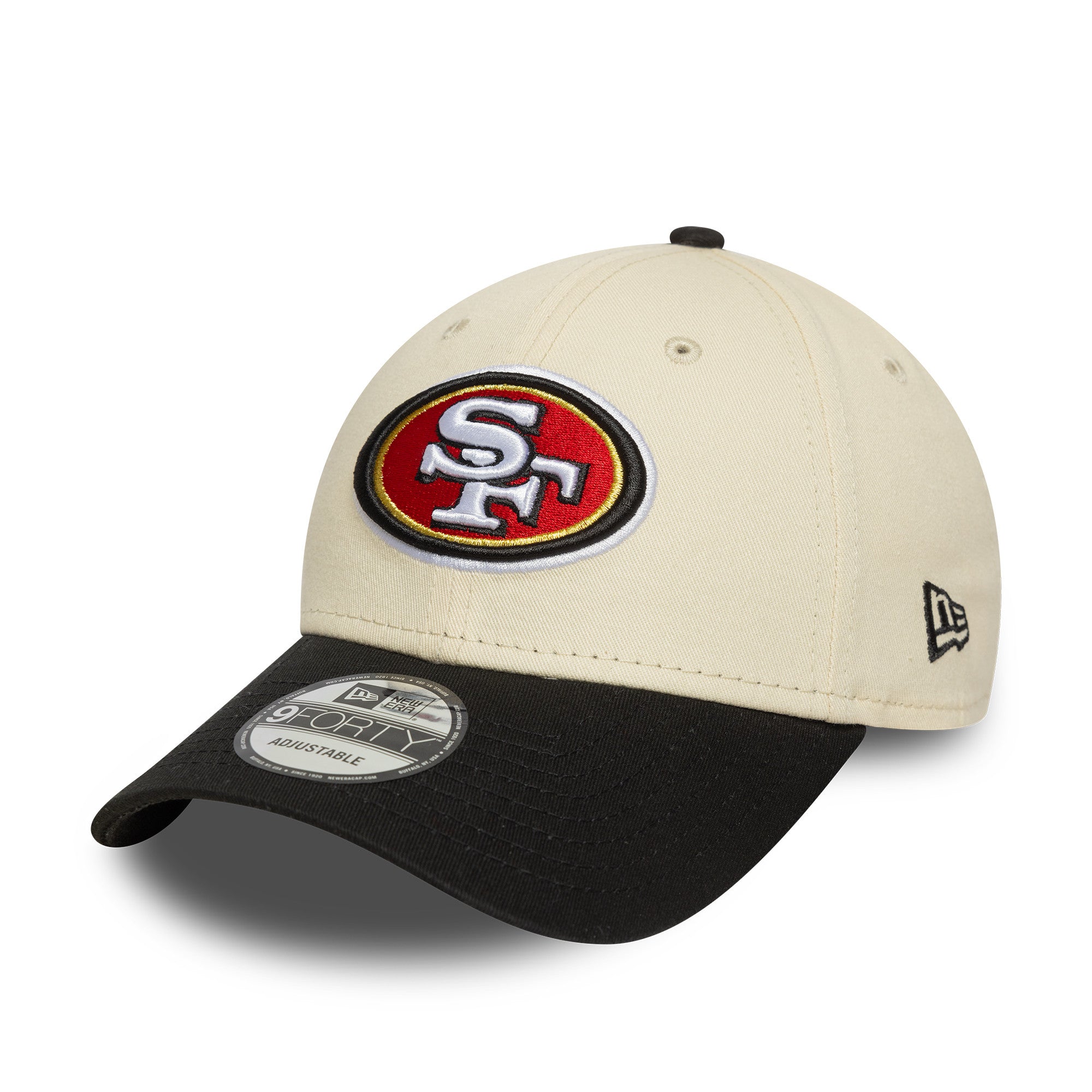 New Era - 9FORTY - NFL Wordmark - San Francisco 49ers - Chrome/Black - Headz Up 