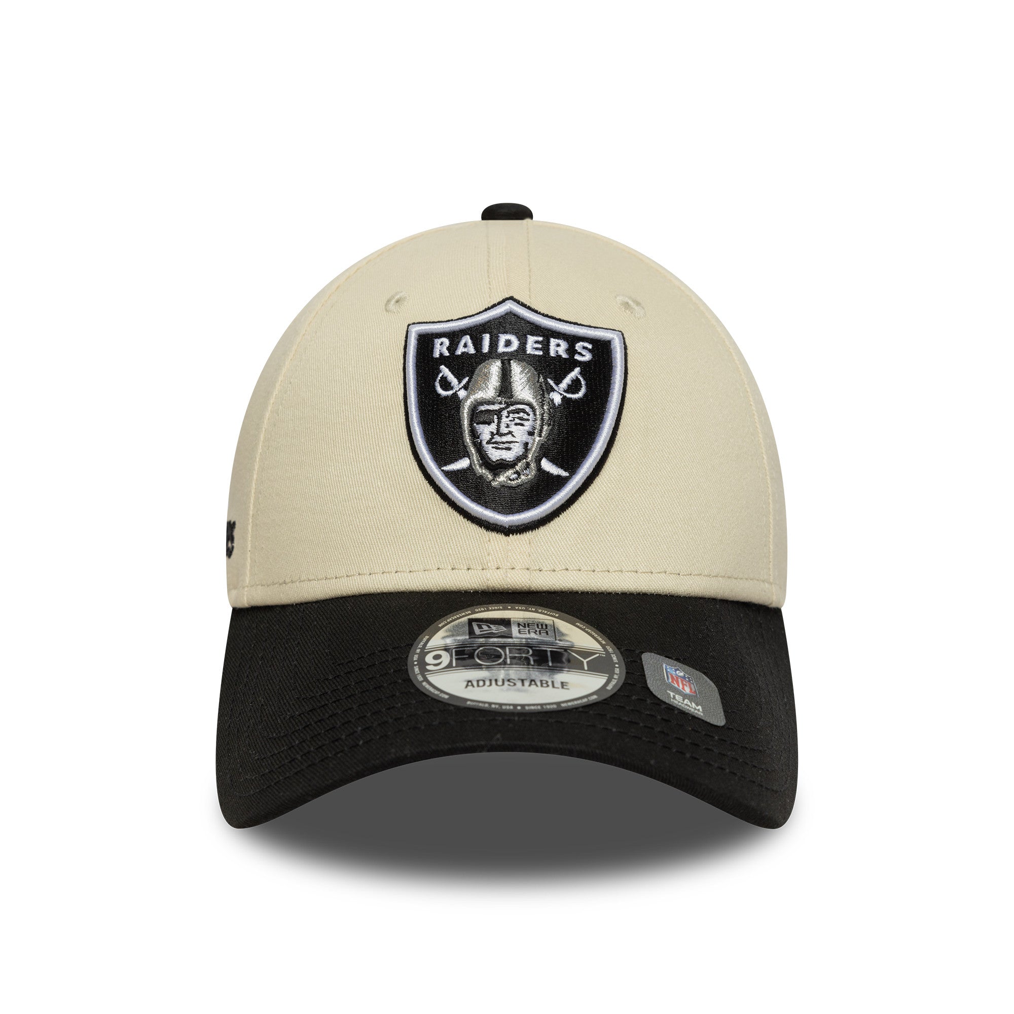 New Era - 9FORTY - NFL Wordmark - Las Vegas Raiders - Chrome/Black - Headz Up 