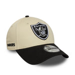 New Era - 9FORTY - NFL Wordmark - Las Vegas Raiders - Chrome/Black - Headz Up 