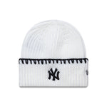 New Era - WMNS CHUNKY TOPSTITCH Beanie - New York Yankees - Light Chrome - Headz Up 