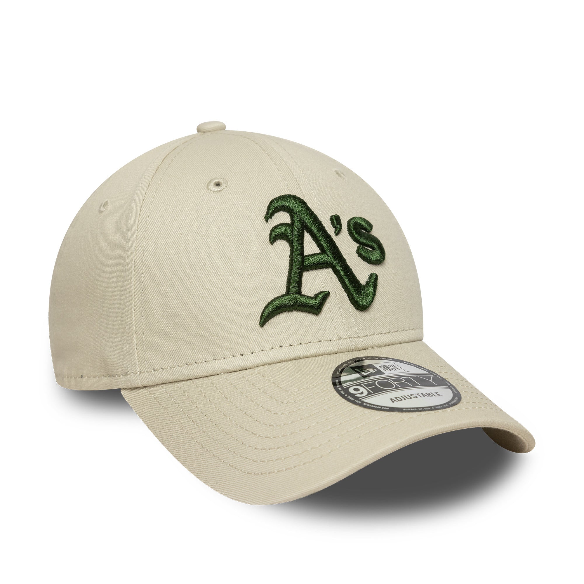 New Era - 9FORTY - League Essential - Oakland Athletics - Stone/Dark Green - Headz Up 
