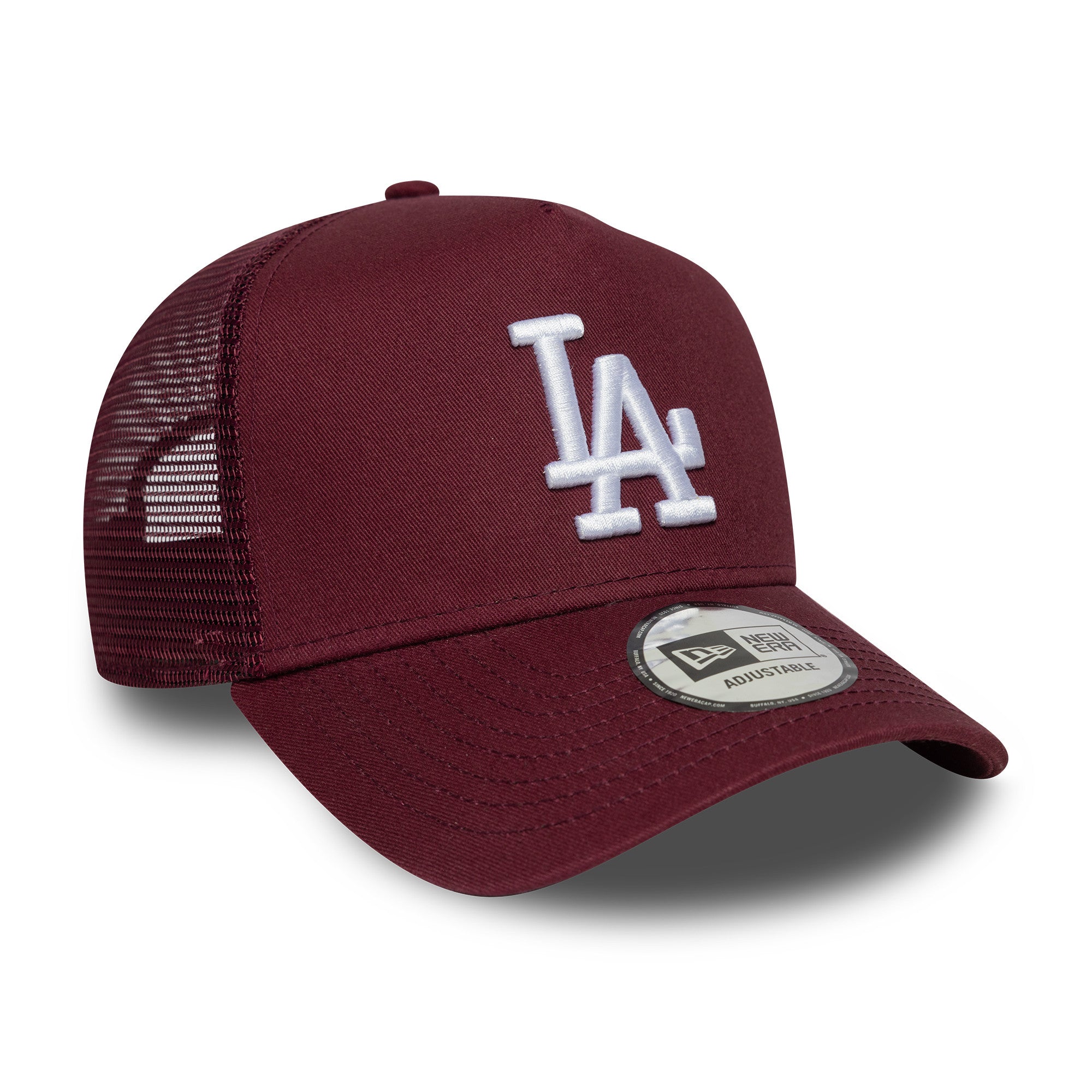 New Era - League Essential - Trucker Cap - Los Angeles Dodgers - Maroon - Headz Up 