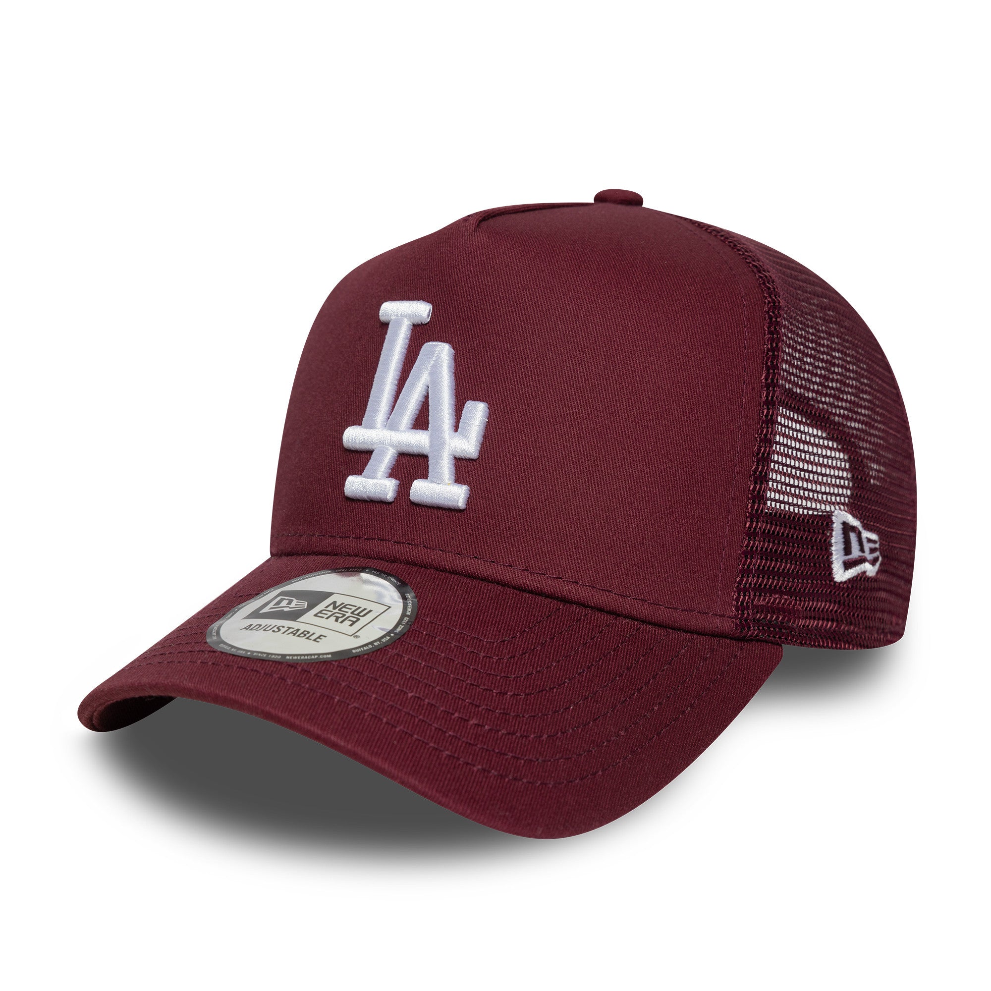 New Era - League Essential - Trucker Cap - Los Angeles Dodgers - Maroon - Headz Up 