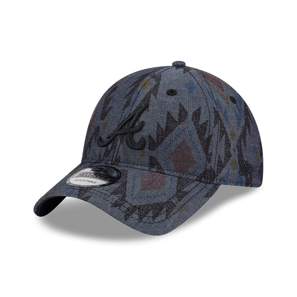 New Era - 9TWENTY - AZTEC PATTERN - Atlanta Braves - Navy - Headz Up 