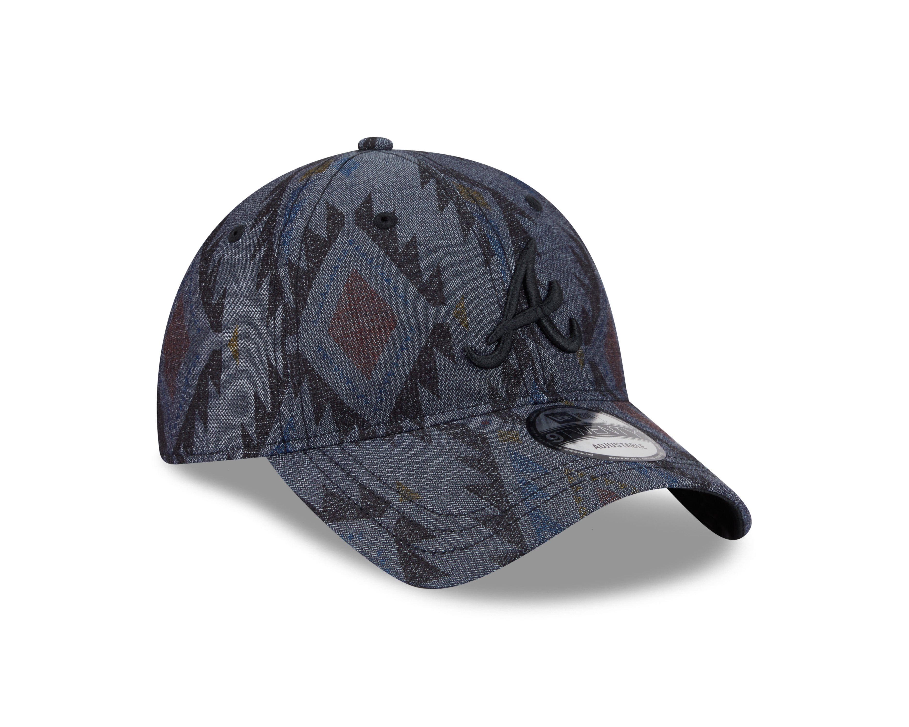 New Era - 9TWENTY - AZTEC PATTERN - Atlanta Braves - Navy - Headz Up 