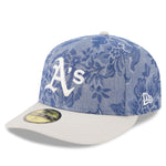 New Era - 59FIFTY Fitted Cap - Oakland Athletics - DENIM JAQUARD - Blue - Headz Up 
