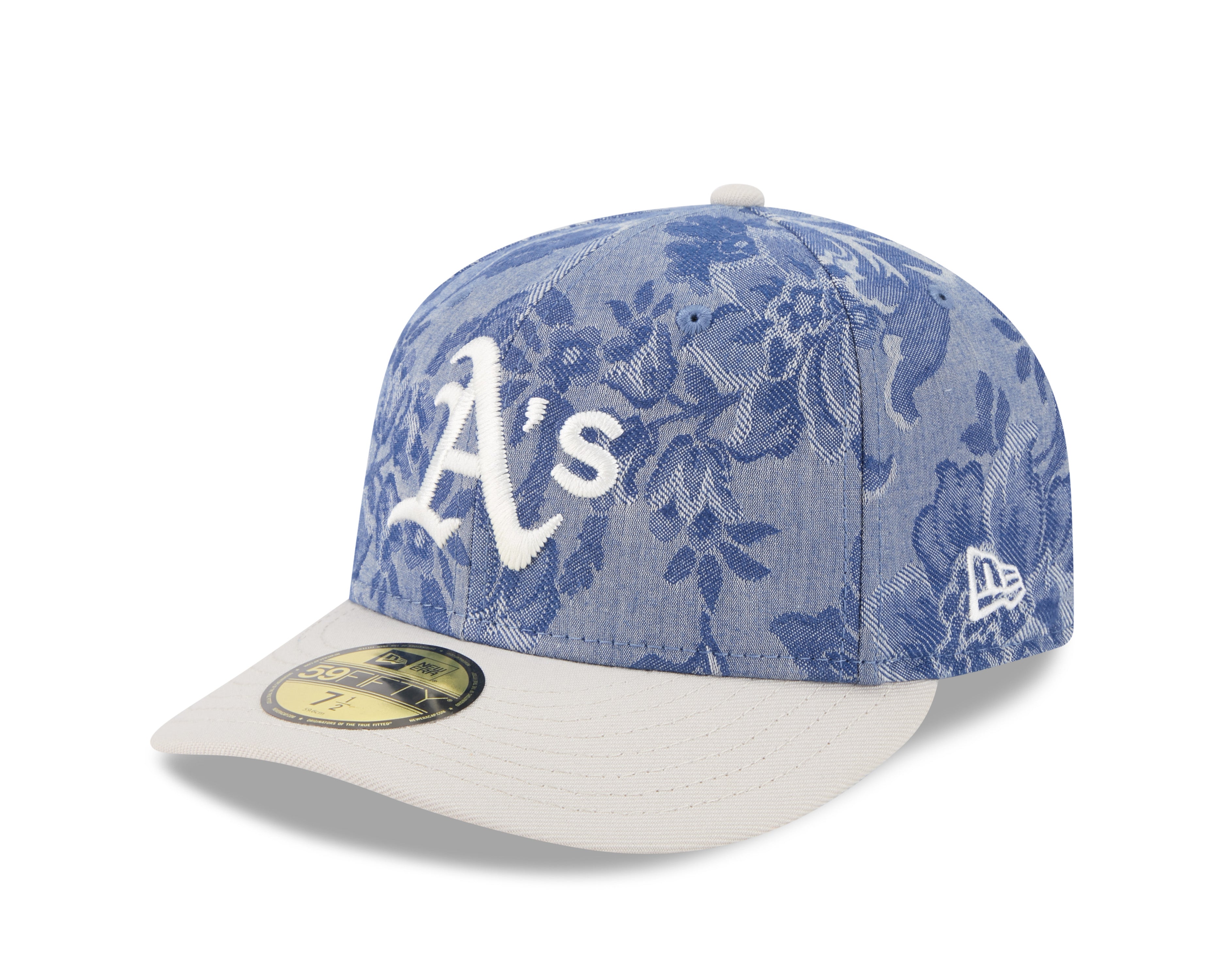 New Era - 59FIFTY Fitted Cap - Oakland Athletics - DENIM JAQUARD - Blue - Headz Up 