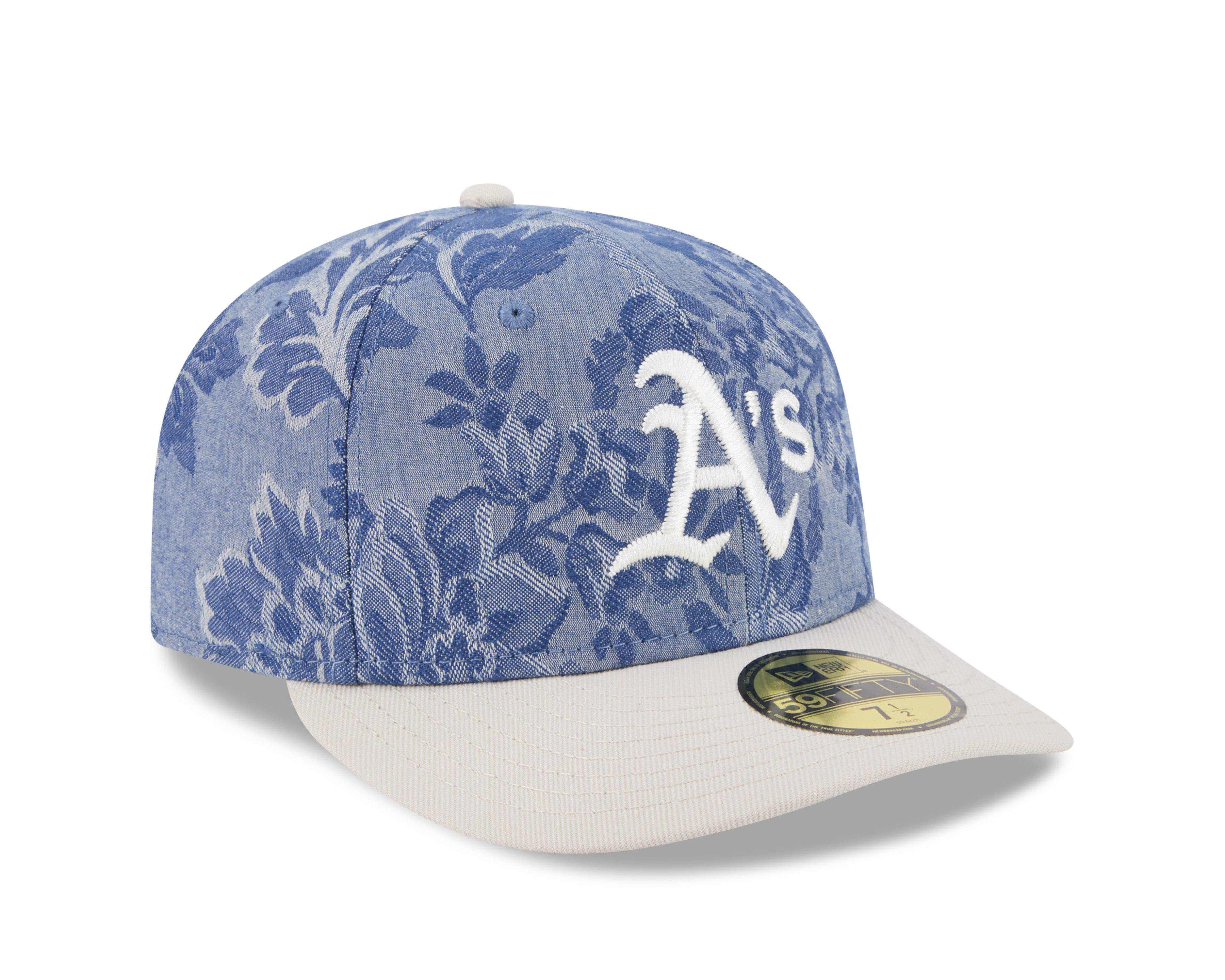 New Era - 59FIFTY Fitted Cap - Oakland Athletics - DENIM JAQUARD - Blue - Headz Up 