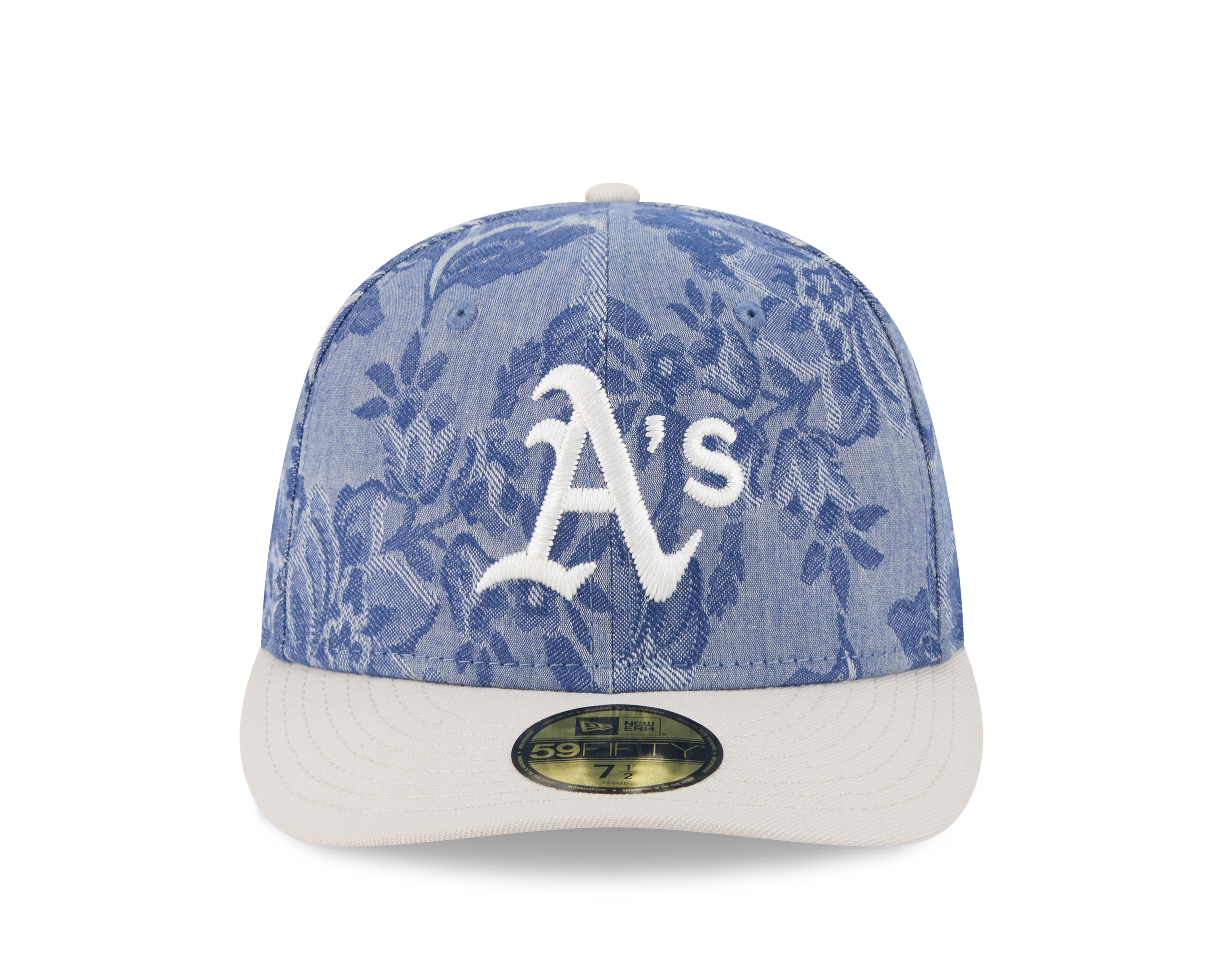 New Era - 59FIFTY Fitted Cap - Oakland Athletics - DENIM JAQUARD - Blue - Headz Up 