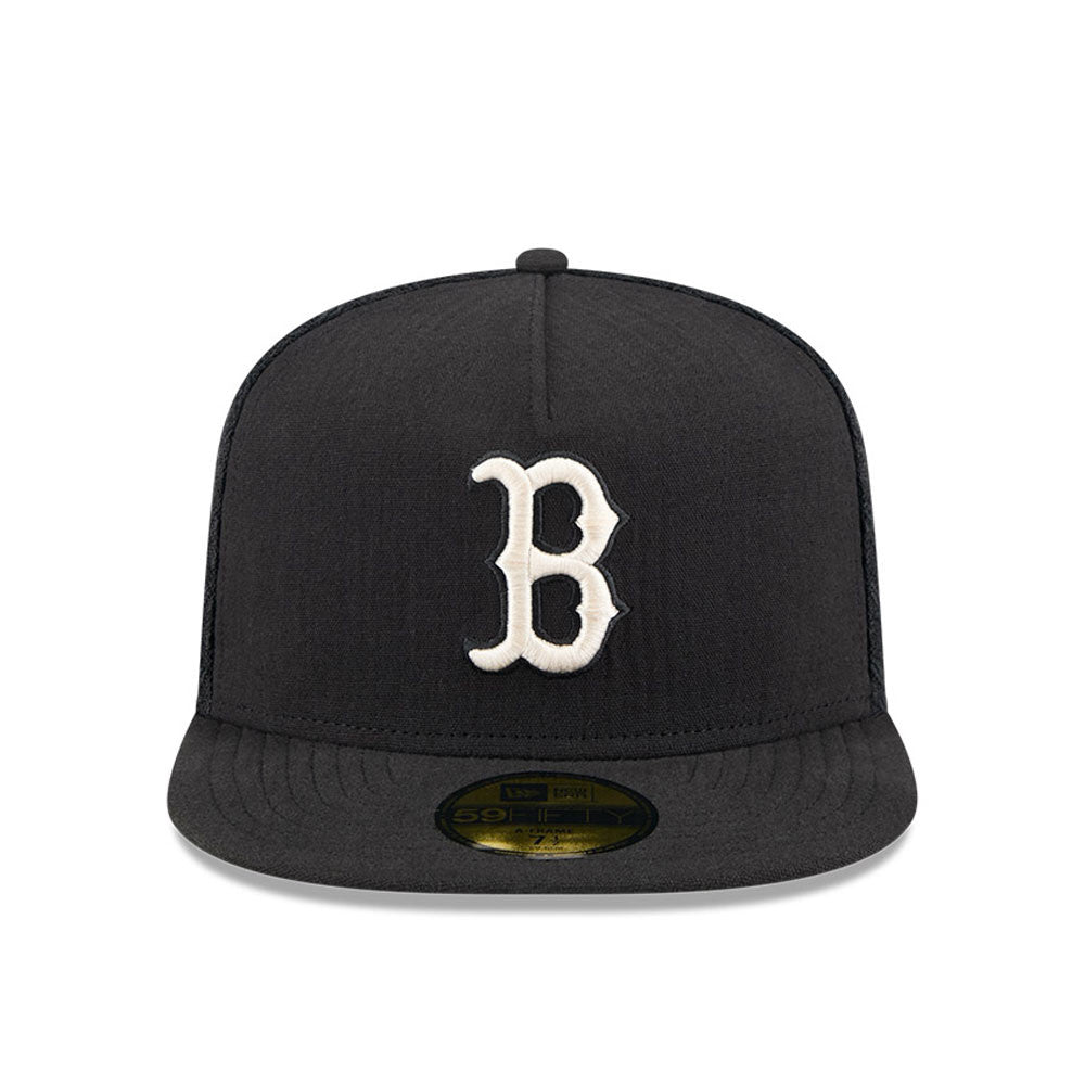 New Era - 59FIFTY Fitted A-Frame Cap - Boston Red Sox - 59FIFTY DAY - Black - Headz Up 