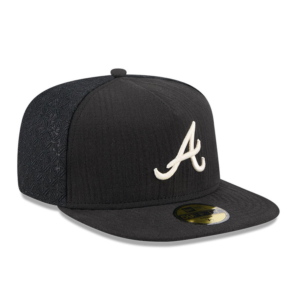 New Era - 59FIFTY Fitted A-Frame Cap - Atlanta Braves - 59FIFTY DAY - Black - Headz Up 